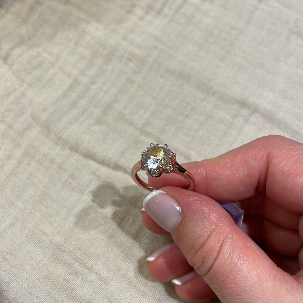 Beautiful rose gold over sterling silver ring